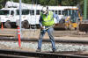 MOW REMOVING TRACK AND RAIL